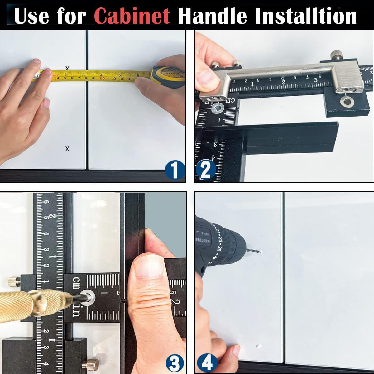 Cabinet Hardware Jig With Automatic Center Punch